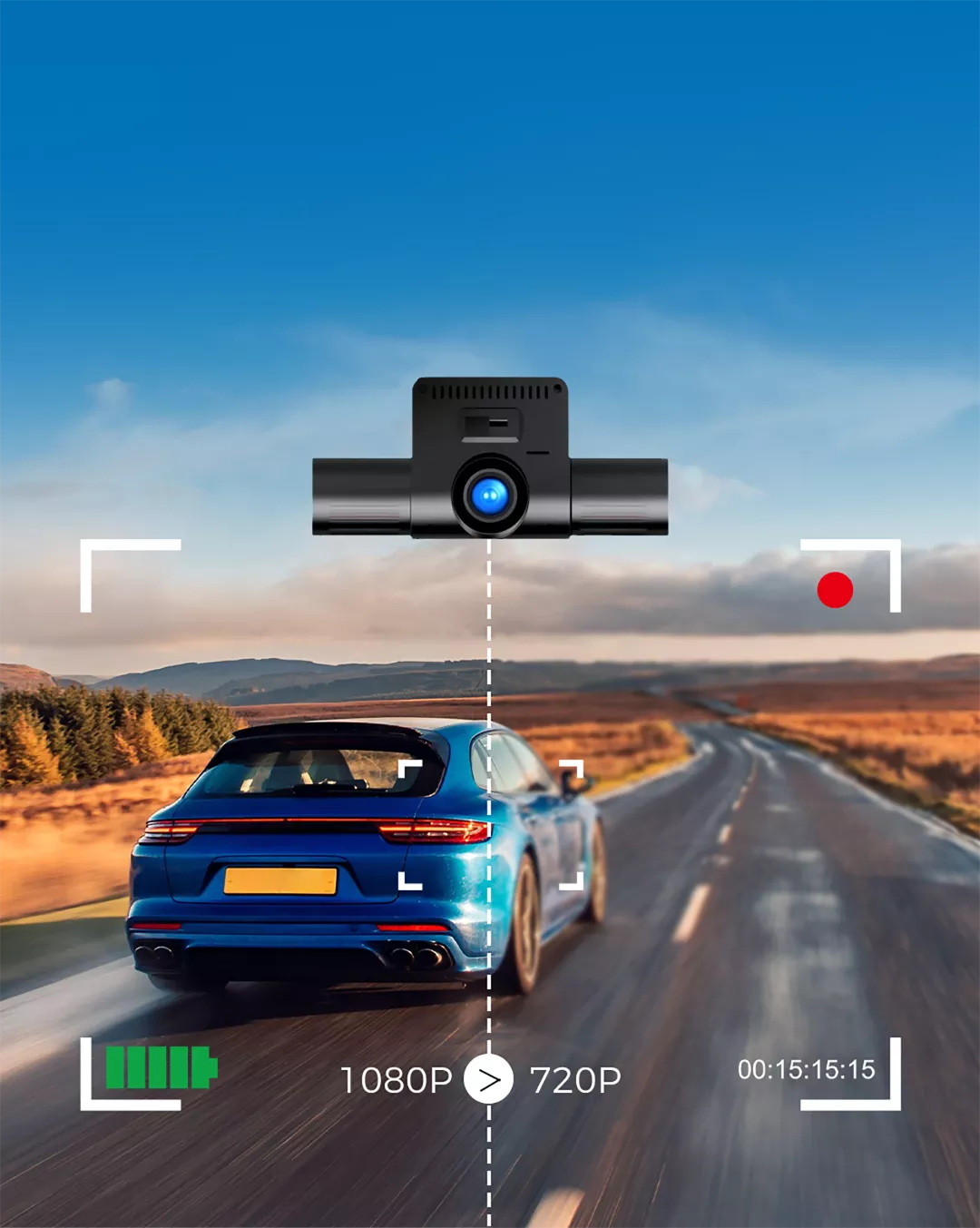 RoadFame 4-Channel Dash Cam – 1080p Recording with Night Vision & HDR
