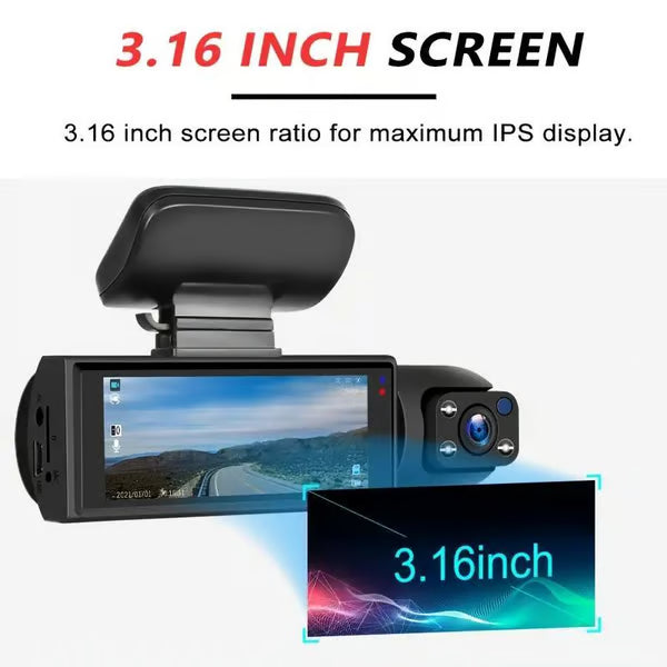RoadFame Full HD Dual Dash Cam – WiFi & Night Vision