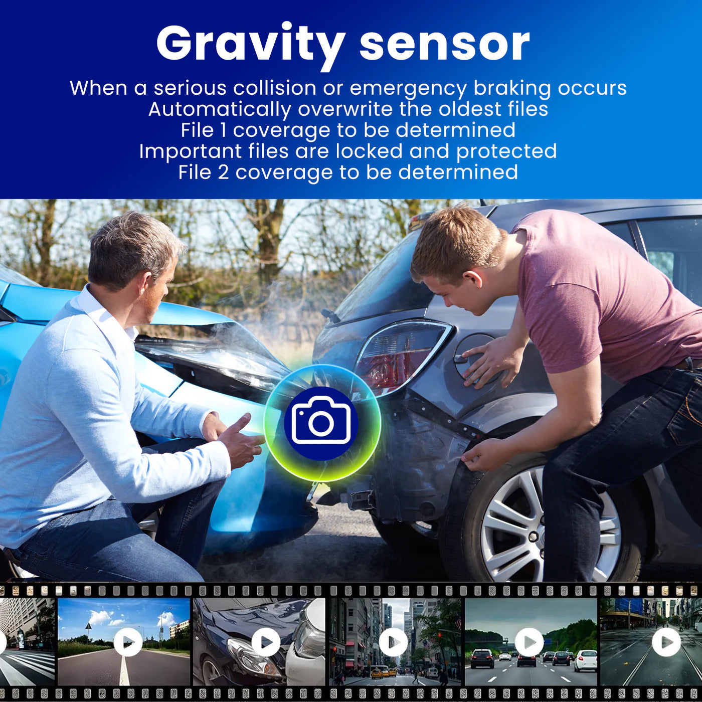 RoadFame Full HD Dual Dash Cam – WiFi & Night Vision
