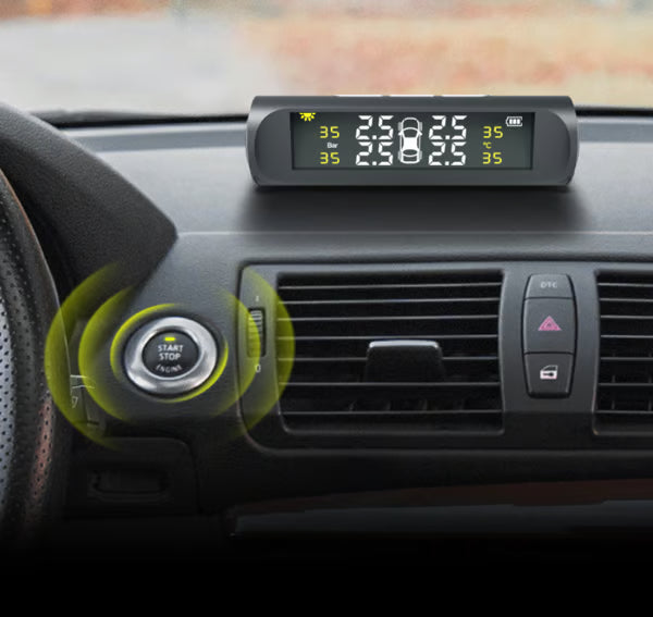 RoadFame Solar-Powered TPMS – Tire Pressure & Temperature Monitor