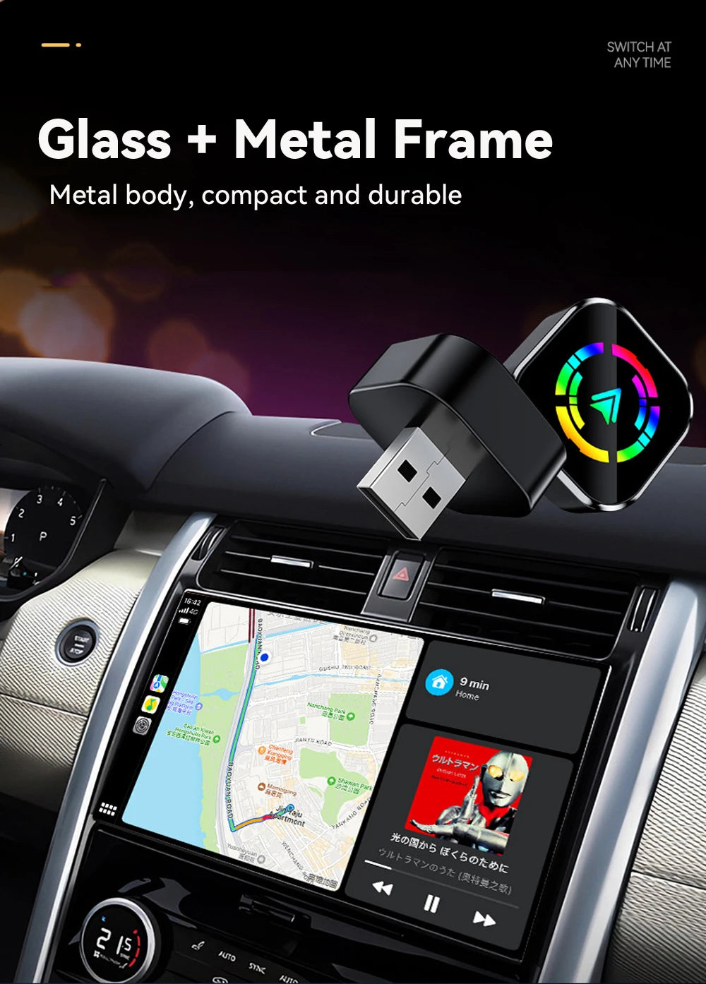 RoadFame Wireless CarPlay & Android Auto Adapter | Plug & Play