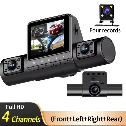 RoadFame 4-Channel Dash Cam – 1080p Recording with Night Vision & HDR